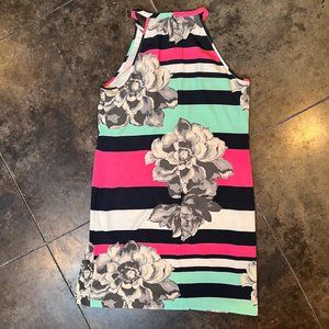 Banana Republic Size 8 Sleevless Womens Dress. Like New Condition Bold floral